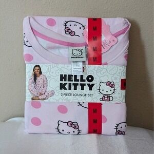 New Hello Kitty Sanrio Women's Lounge Sleepwear Pajama Set 2-Piece Medium‎ 10-12